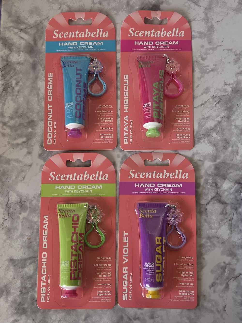 Scentabella Hand Cream with Keychain Set of 4